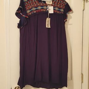 Savannah Jane Navy Dress Plus Size 2X.  Never worn.  New with tags.